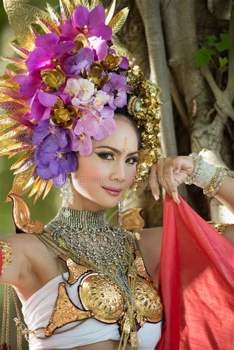 an elegant lanna woman chiangmai north thailand stock image image of