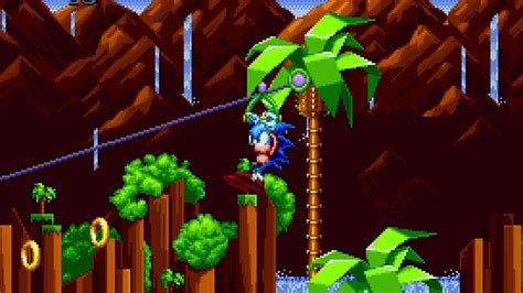 act   sonic manias green hill zone  action