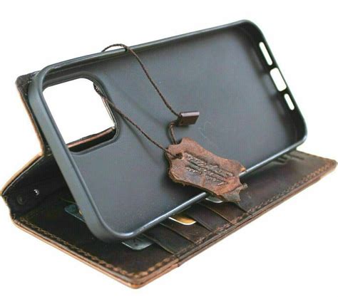 genuine leather case wallet  apple iphone     pro max    daviscase