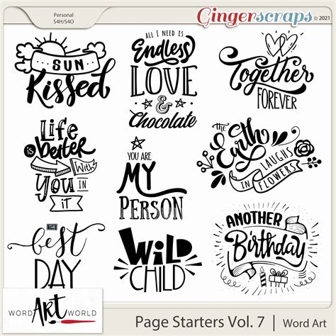page starters vol  word art created  word art world