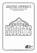 Coloring Nba Pages Nuggets Denver Logos Basketball Teams Cool Logo Team Clubs Colouring Printable Kids Western Print Choose Board sketch template