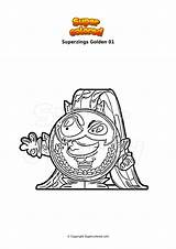 Superzings Coloring Ausmalbild Supercolored Gigamax sketch template