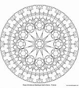 Coloring Window Rose Pages Saint Denis Mandalas North Mandala Stained Glass Disegni Color Adult Church Colorare Da Colouring Printable Pattern sketch template