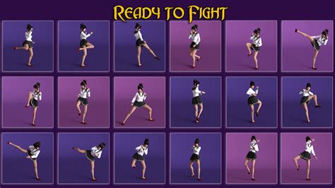 s3d ready to fight poses for genesis 8 female s daz 3d