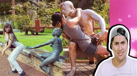Hilarious People Having Fun With Statues Youtube