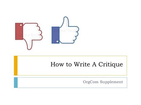 write  critique