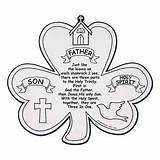 Trinity Shamrock Holy Catholic Color Crafts Sunday School St Kids Coloring Patrick Church Pages Craft Own Cutouts Activities Children Bible sketch template