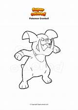 Granbull Pokemon Supercolored sketch template