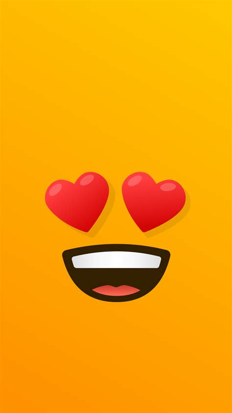 Iphone Emoji Heart Eyes Wallpapers Wallpaper Cave