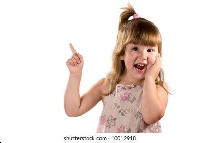 excited child   pointing laugh stock photo
