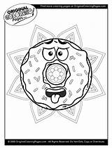 Coloring Pages Donut sketch template