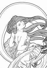 Mucha Coloring Alphonse Pages Nouveau Color Deviantart Lineart Drawings Bing Tachisme источник Getcolorings Getdrawings Choose Board Illustration sketch template