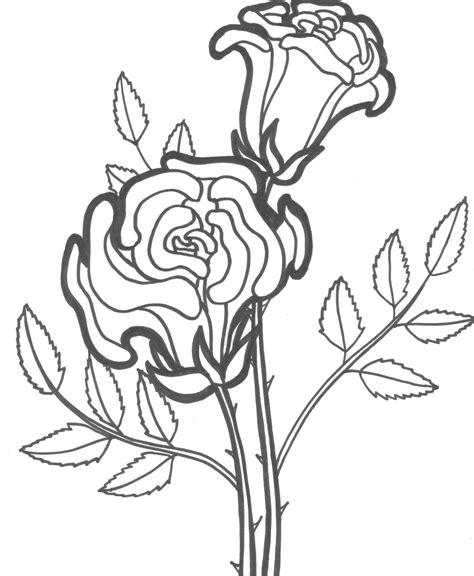 gray scale rose coloring pages