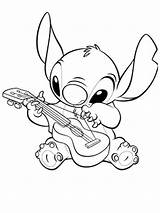 Stitch Coloring Pages Printable Kids Color sketch template