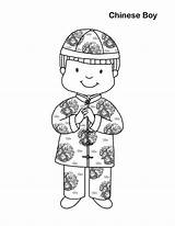 Chinese Boy Coloring Symbols Pages Colouring Year Netart Color Learn Crafts Boys Easter Decorations Craft International sketch template