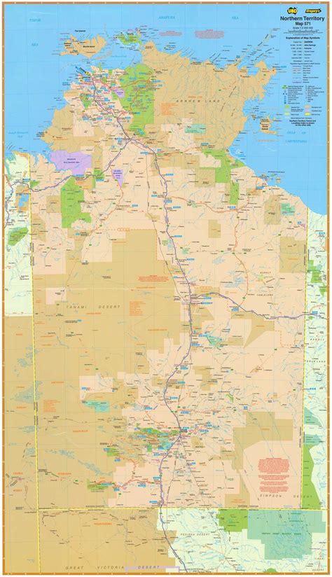 northern territory ubd map   mm laminated