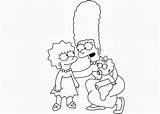 Coloring Pages Marge Maggie Lisa Books Kids sketch template