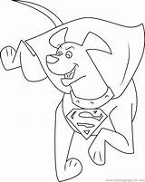 Krypto Coloring Smiling Pages Coloringpages101 Color Online sketch template