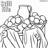 Still Life Coloring Pages Fruit Drawing Cezanne Jug Getdrawings Designlooter Library Clipart Clip sketch template