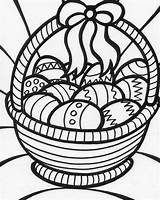 Basket Egg Easter Coloring Pages Printable Getcolorings Color sketch template