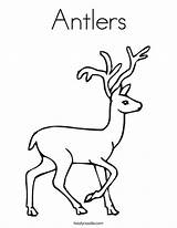 Coloring Antlers Deer Pages Antler Reindeer Getcolorings Facts Noodle Twistynoodle Tracing 605px 96kb Pag sketch template