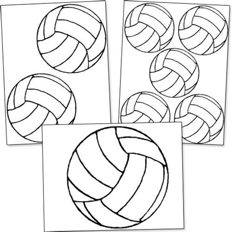 printable volleyball template classroom ideas pinterest