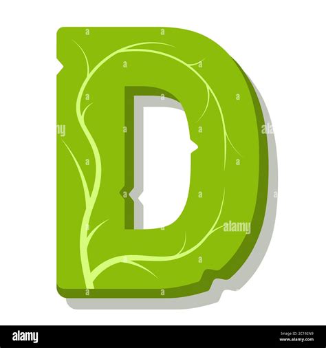lettre  feuilles vertes alphabet vectoriel dete le logo simple de