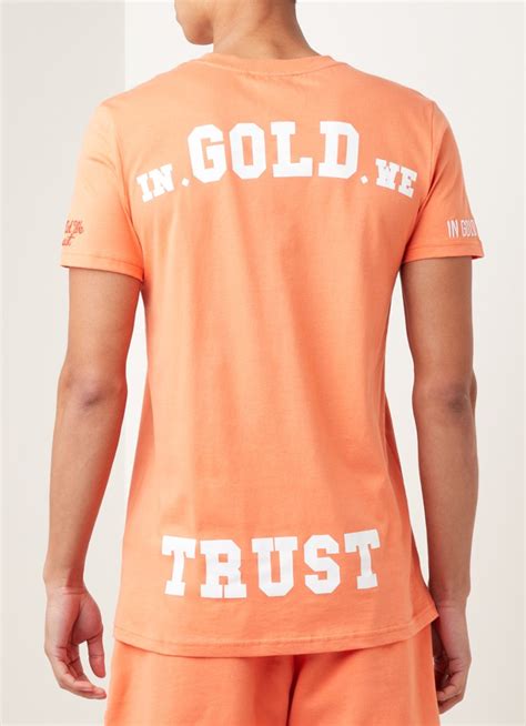gold  trust  shirt met logoborduring oranje de bijenkorf