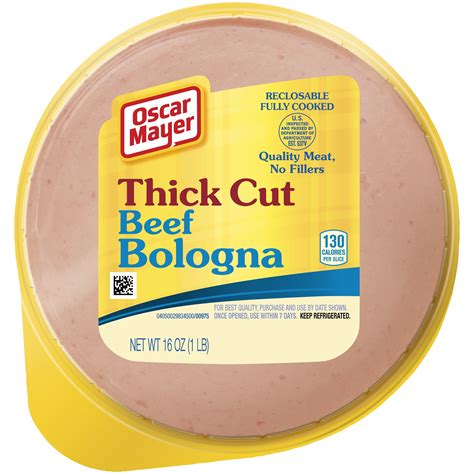 oscar mayer thick cut beef bologna  oz vacuum pack walmartcom