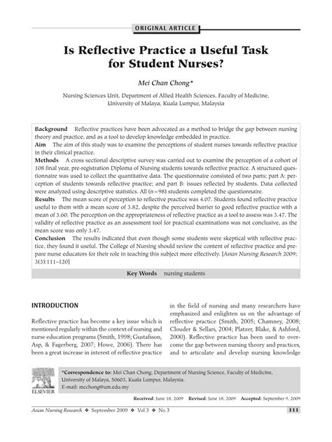 nursing reflection   student nurse