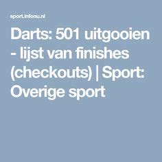 darts  uitgooien lijst van finishes checkouts sport overige sport darts van sport