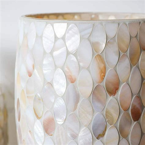 Bathroom Wastebasket - Glass Mosaic Decorative Trash C