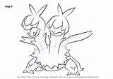 Pokemon Zweilous Step Draw Drawingtutorials101 Drawing Tutorials sketch template