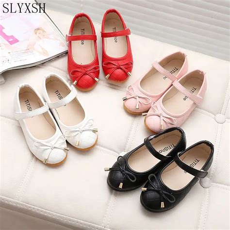slyxsh party girls shoes  fashion  baby children kids girl princess leather red shoe