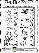 Sounds Initial Kindergarten Phonics Printable Reading sketch template
