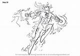 Torch Human Draw Drawing Step Marvel Tutorials Comics Drawingtutorials101 Characters Comic sketch template