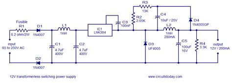 transformerless switch mode power supply switched mode power supply power supply circuit