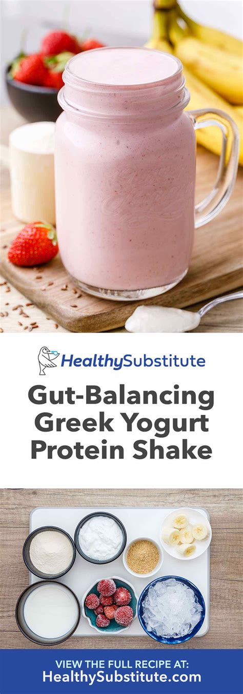 probiotic rich greek yogurt protein shake  balance  gut healthy substitute