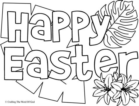 happy easter  coloring page crafting  word  god