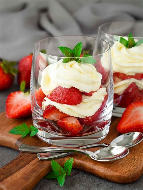 strawberries  cream dessert olga   kitchen
