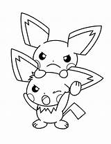 Pikachu Baby Coloring Pages Cute Getdrawings Drawing sketch template