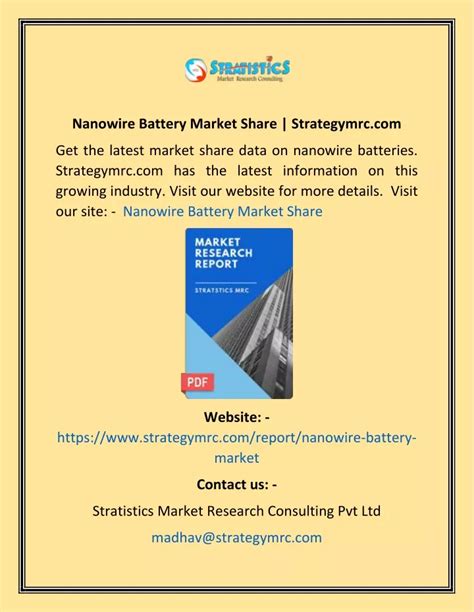 nanowire battery market share strategymrc powerpoint  id