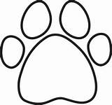Coloring Dog Paw Print Paws Template Sheet sketch template