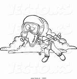Cartoon Skydiving Coloring Woman Outline Vector Pages Ron Leishman Getcolorings Royalty Getdrawings sketch template