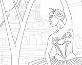 Odette Swan Ballerina Downloadable sketch template