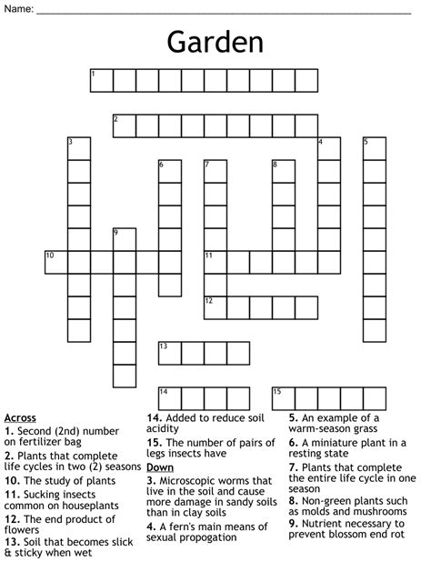 garden pests crossword clue summer crossword puzzles   page
