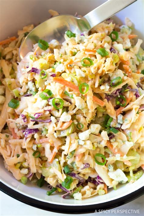 buffalo blue cheese coleslaw  spicy perspective