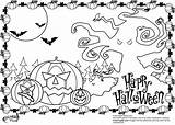 Coloring Halloween Pages Scary Pumpkin Kids Printable Color Print Very Getcolorings Getdrawings Colors Team Draw Colorings Face sketch template