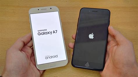 Samsung Galaxy A7 2017 Vs Iphone 7 Plus Speed Test 4k Youtube