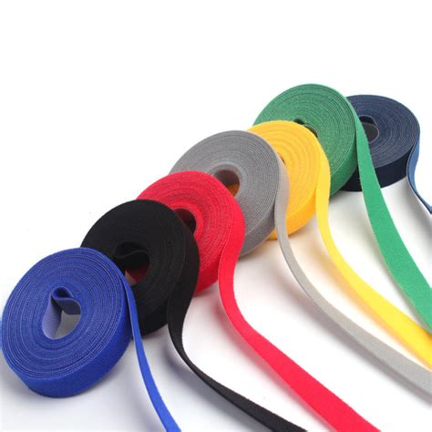 pcs  reusable cable strap ties hook loop nylon fastening tape wire